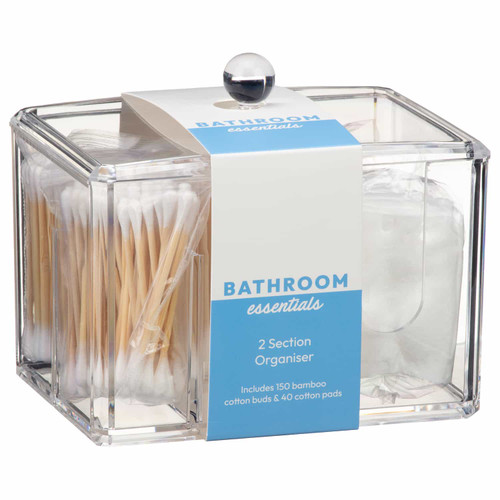Bathroom Essentials 2 Section Organiser