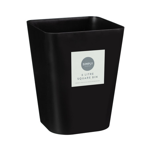 Simply Everyday Square Bin 6L - Black