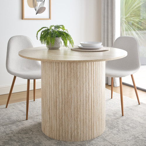 Ezra Travertine Dining Table
