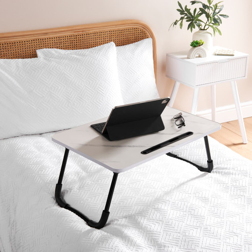 Marble Finish Laptop Table