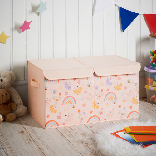Simply Kids Foldable Medium Toy Box - Pink
