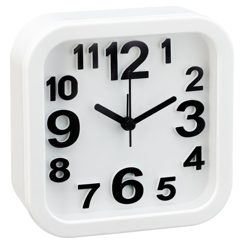 3D Number Alarm Clock - White
