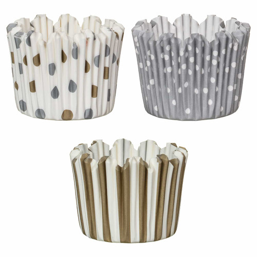 Betty Winters Paper Baking Cases 36pk - Silver Spots