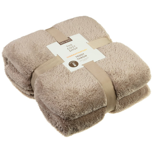 The Cosy Shop Teddy Thermal Throw XXL - Mink