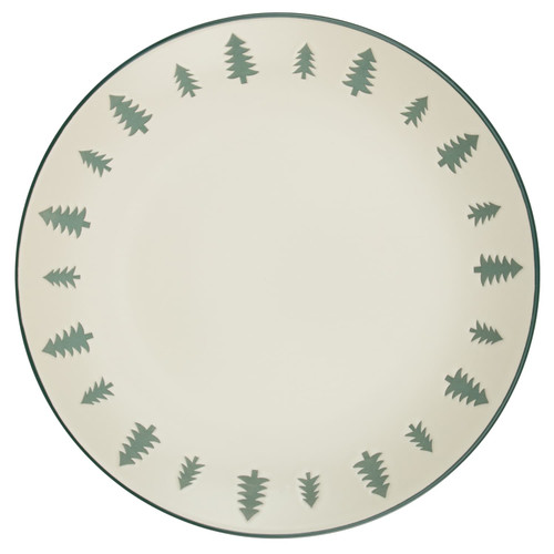 Tree Embossed Dinner Plate 10.5"