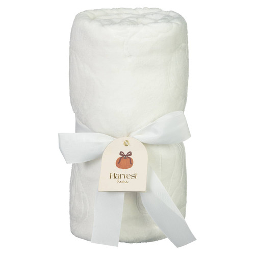 Harvest Embossed Pumpkin Throw