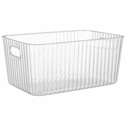 Ribbed Clear Storage Tub - Large