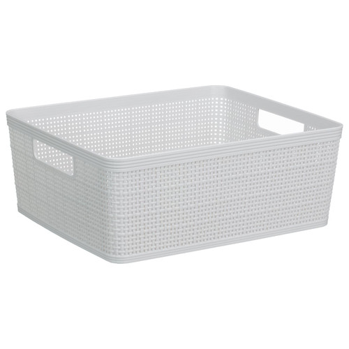 Large Linen Storage Tray - Cream