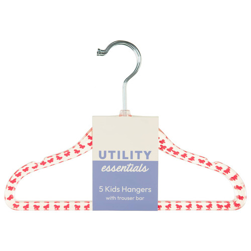 Utility Essentials Kids Hangers 5pk - Bow Print