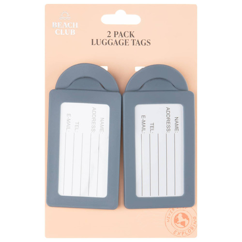 Luggage Tags 2pk - Grey