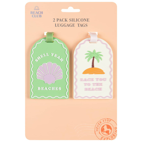 Printed Luggage Tags 2pk - Beaches