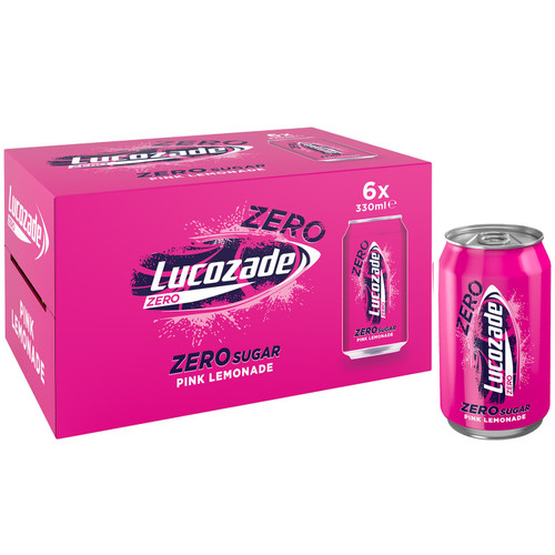 Lucozade Zero Pink Lemonade 6 x 330ml