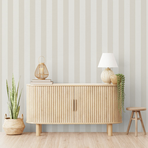 Textured Stripe Wallpaper - Neutral