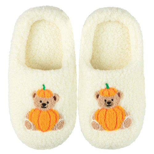 Kids' Teddy Pumpkin Slippers 8-2