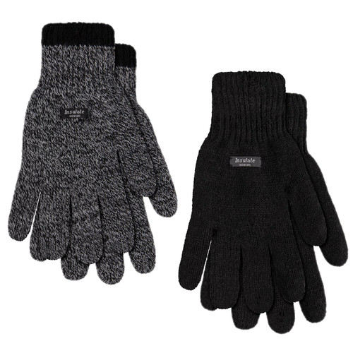 Mens Insulate Gloves 2pk
