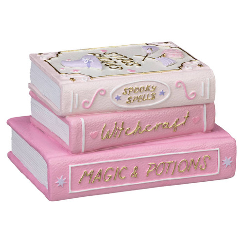Pink Sweet & Spooky Book Stack Ornament