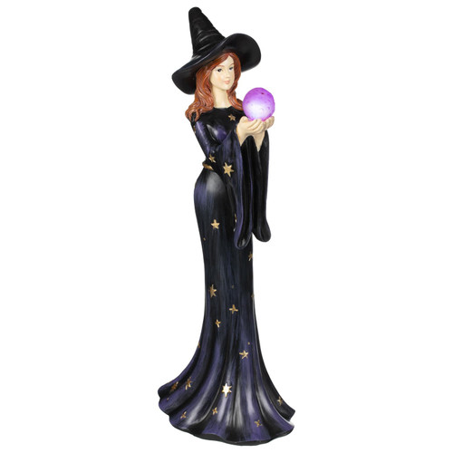 Light Up Resin Witch Ornament 30cm