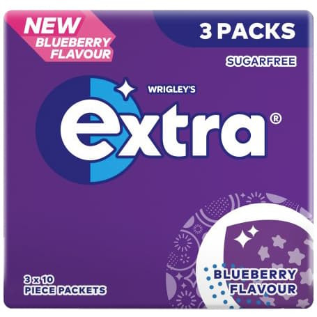 Wrigleys Extra Chewing Gum 3pk - Blueberry