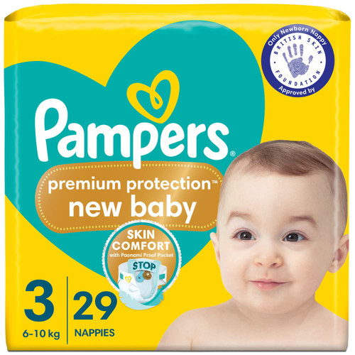 Pampers New Baby Nappies 29pk - Size 3