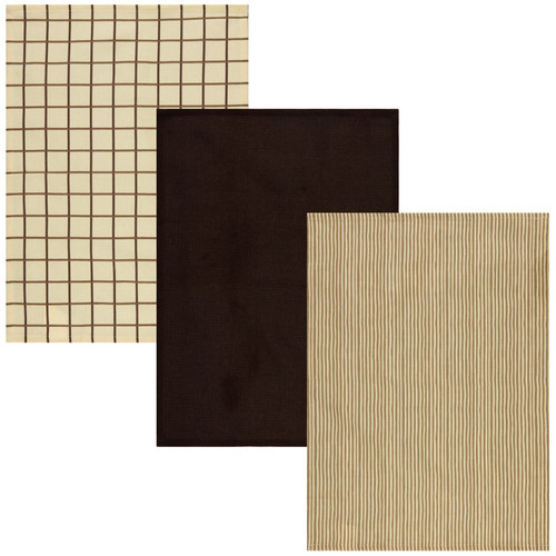 Home Tea Towels 3pk - Brown