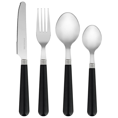 Simply Everyday Cutlery Set 16pc - Black