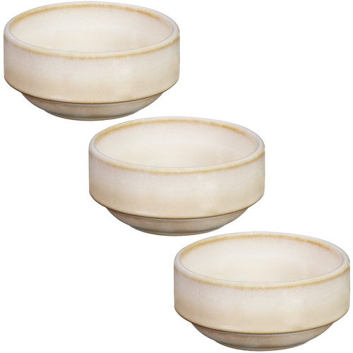 Home Reactive Dip Bowls 3pk - Natural