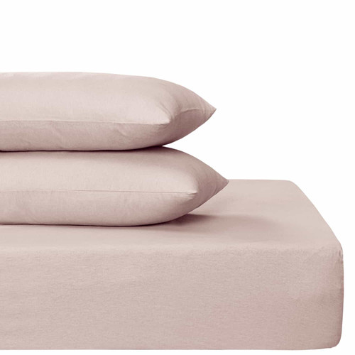 Simply Cosy Brushed Cotton King Size Fitted Sheet - Natural