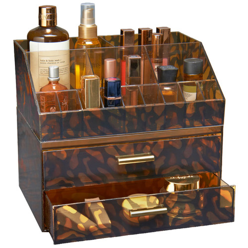 Animal Print Stackable Two Drawer Storage