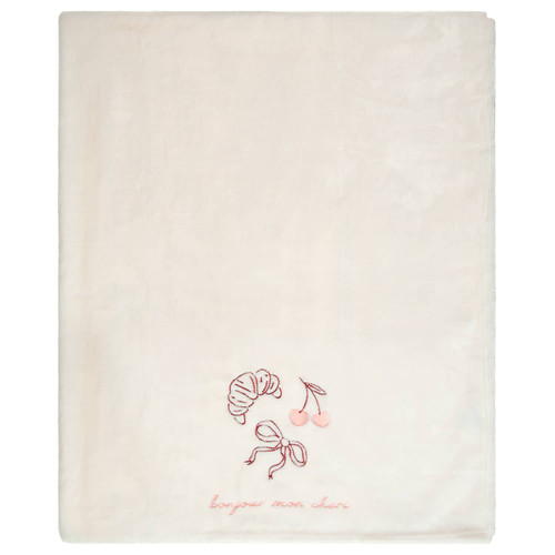 Embroidered Patisserie Throw