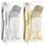 Christmas Metallic Cutlery Set 30pc - Silver