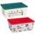 Festive Opaque Printed Storage Box 11L - Green