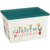 Festive Opaque Printed Storage Box 18L - Green