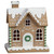 LED Light Up Gingerbread House with Green Stripes 18.3cm