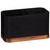 Black Toothbrush Holder with Wooden Base