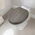 Addis Grey Wood Toilet Seat