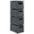 4 Woven Storage Drawers - Grey