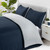 Simply Reversible Navy - Grey King Duvet Set