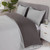 Simply Everyday Reversible Double Duvet Set with Pipe - Grey & Charcoal