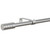 Small Silver Barrel Curtain Pole 122-213cm