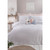 Luna Waffle Double Duvet Set - White