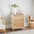 Home Collection Oak Finish 3 Drawer Chest