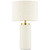 Ribbed Ceramic Table Lamp - White