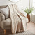 Embossed Stripe Throw - Mink