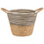 Stripe Top Basket With Handle - Mono
