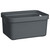 Large Rectangular Storage Tub with Handles - Charcoal