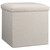 Square Linen Effect Storage Cube - Cream