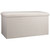 Linen Effect Storage Box & Coffee Table - Cream