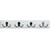 White & Chrome 4 x Double Hook Rail