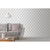 Crystal Trellis Wallpaper - White & Silver