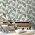 Lucia White & Green Wallpaper
